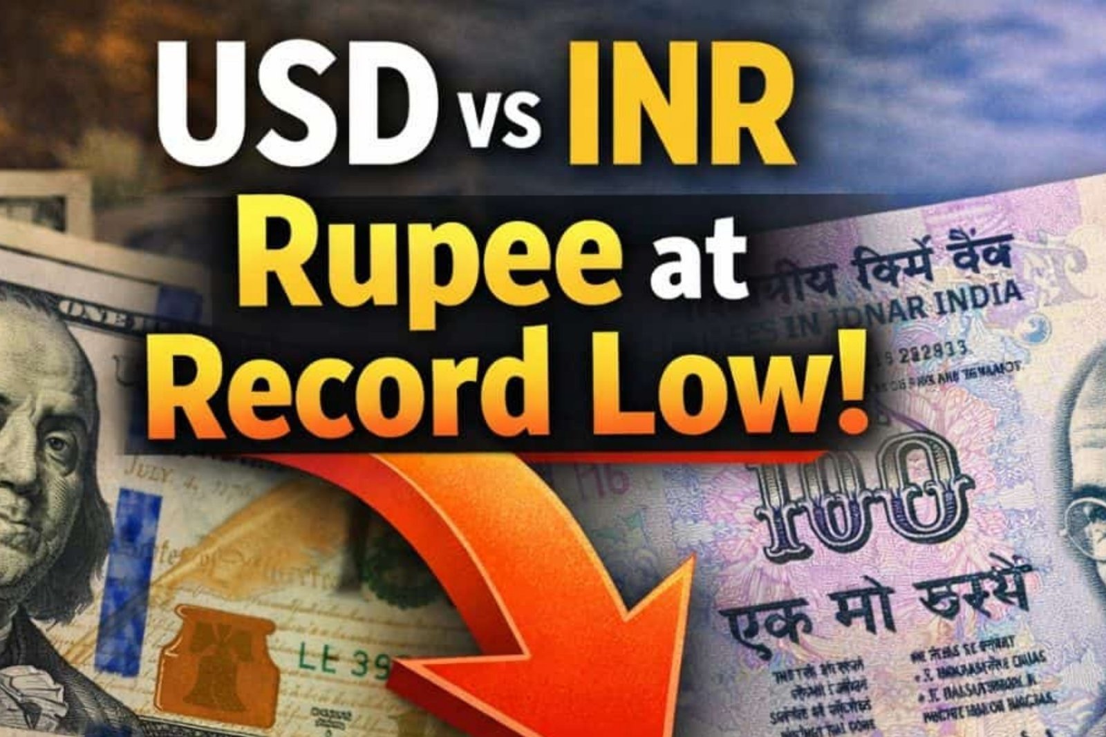 Rupee Falls to Record Low Against Dollar
