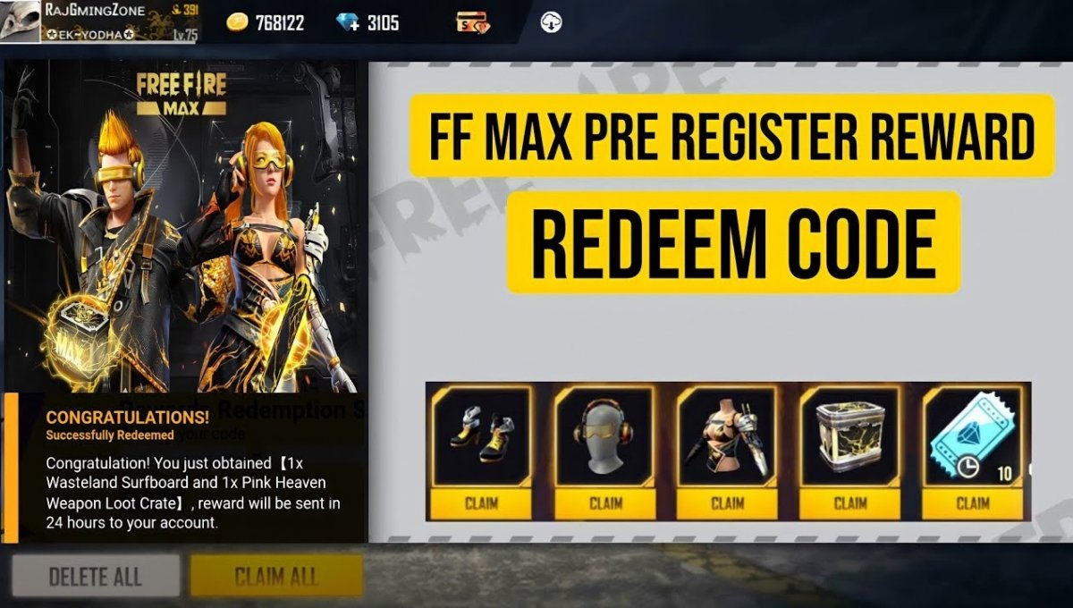 Free Fire Max Redeem Codes 21 जून: गेमर्स के लिए बना ‘Epic Day’, जब बिना डायमंड खर्च किए मिलेंगे धमाकेदार रिवॉर्ड्स