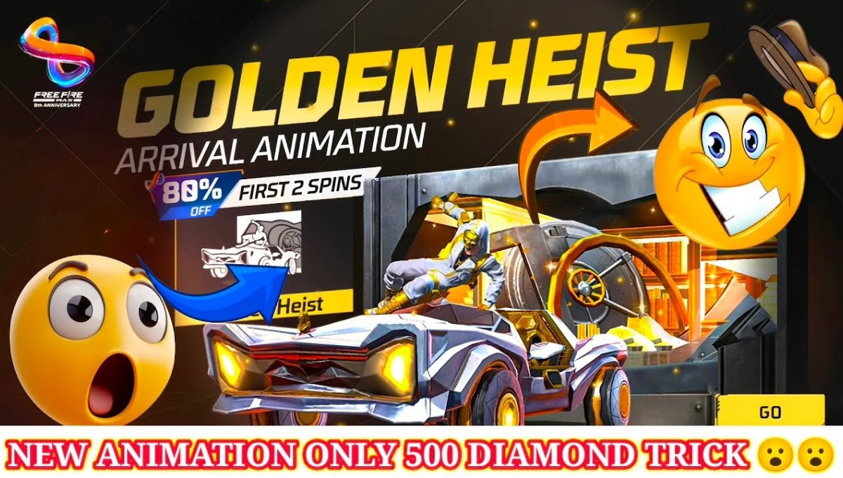 Golden Heist Arrival Animation Free Fire: सिर्फ 1 Spin में जीतें Royal Entry जानिए पूरी ट्रिक
