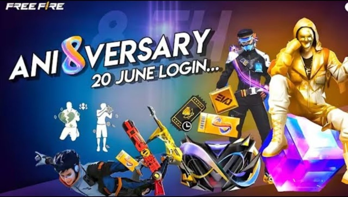 फ्री फायर की 8th anniversary पर झोली भरकर पाएं इनाम जानिए कैसे करें क्लेम