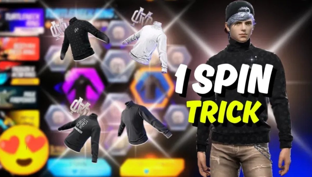 Free Fire में कम डायमंड में जीतें स्टाइलिश Black T-Shirt जानिए 1 स्पिन ट्रिक का कमाल