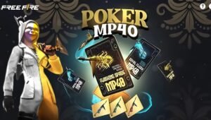 Free Fire Poker MP40 Bundle स्कैन करो और Unlock करो धमाकेदार स्किन + आउटफिट