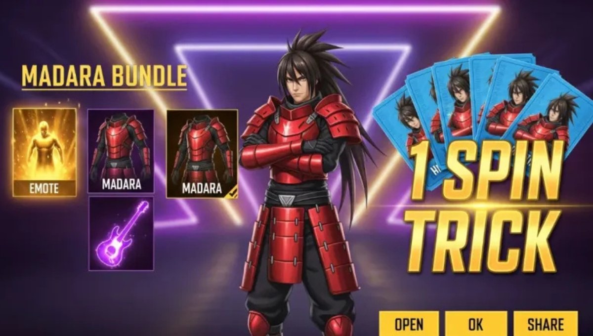 Madara Ring Event Free Fire 2025 सिर्फ़ 9 Diamond Spin में पाओ एक्सक्लूसिव Bundle और Mask
