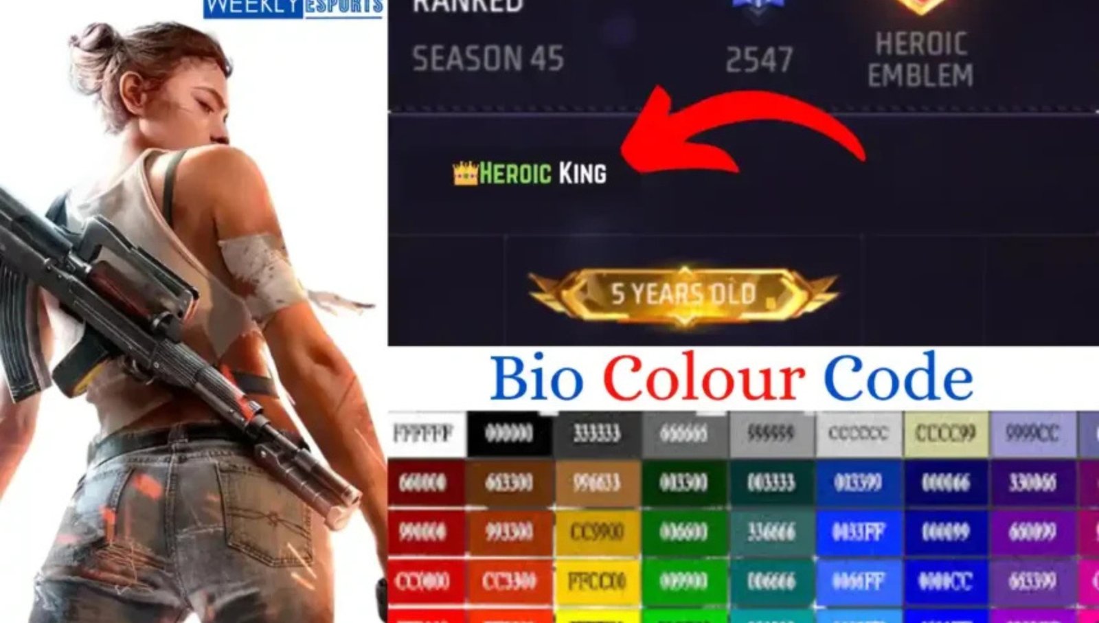 Free Fire Bio Code Colour 2025 अपने प्रोफाइल को स्टाइलिश और यूनिक बनाने का नया तरीका