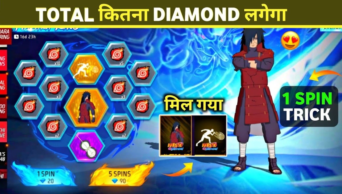 Madara Ring Event Free Fire 2025 सिर्फ़ 9 Diamond Spin में पाओ एक्सक्लूसिव Bundle और Mask