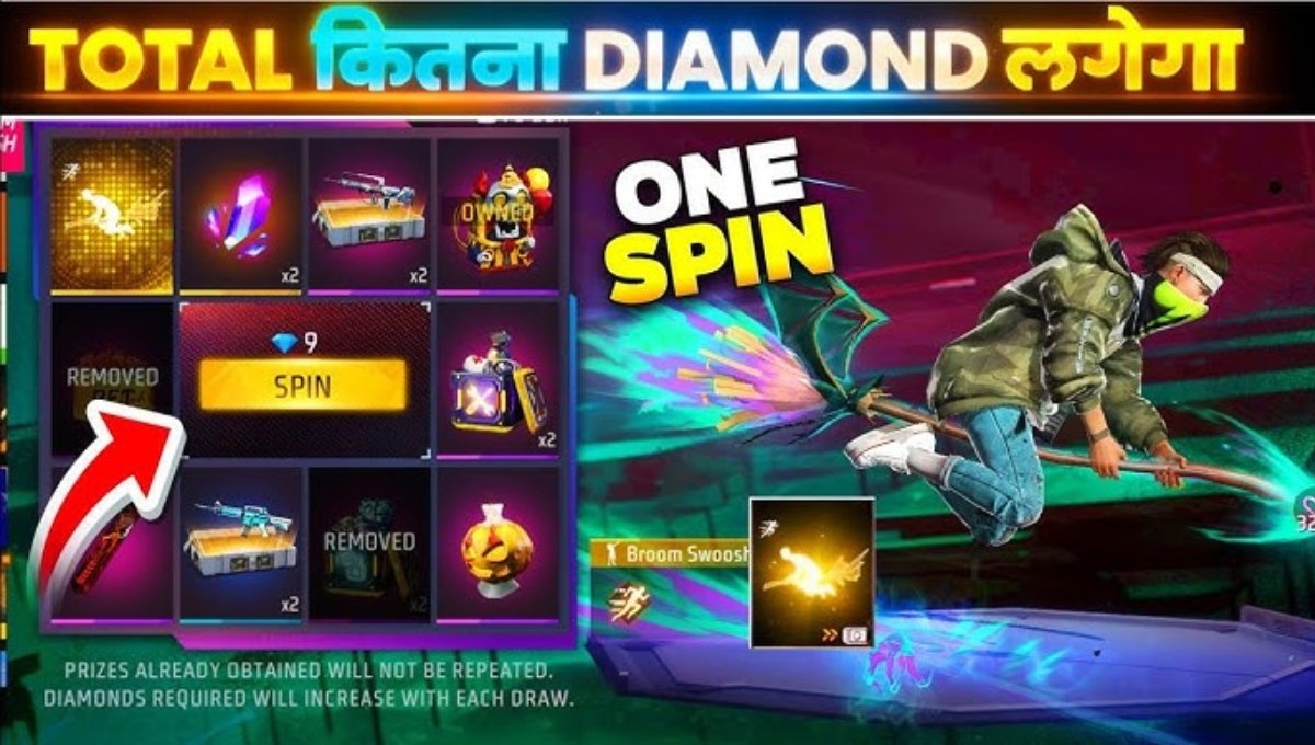 Broom Swoosh Travel Emote से Free Fire में उड़ान भरें: 1 Spin Trick से कैसे जीतें