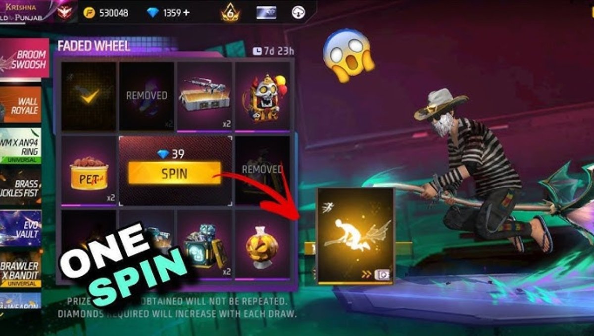 Broom Swoosh Travel Emote से Free Fire में उड़ान भरें: 1 Spin Trick से कैसे जीतें