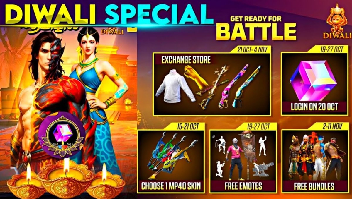 Garena Free Fire Diwali Event 2025: दिवाली पर जमकर लूटिए फ्री गिफ्ट्स और एक्सक्लूसिव रिवॉर्ड्स