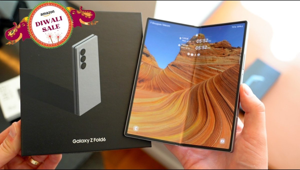 Samsung Galaxy Z Fold 6 Prices Drop: Amazon Diwali Sale 2025 में ₹50,000 की बंपर छूट, प्रीमियम फोन अब सस्ते दामों में