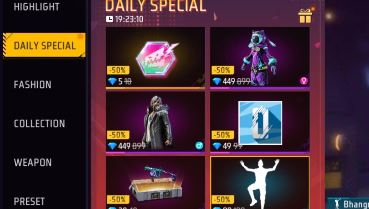 Free Fire Max Bhangra Emote: डेली स्पेशल में आधे डायमंड पर मिल रहा है इंडियन स्टाइल वाला इमोट