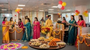 Diwali 2025 Office पार्टी में दिखें सबसे हटके पहनें कुर्ती, साड़ी जैसे फैशनेबल आउटफिट