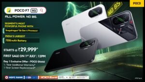 POCO F7 5G ₹30,999 में दमदार स्मार्टफोन जो हर मामले में बना गेम-चेंजर