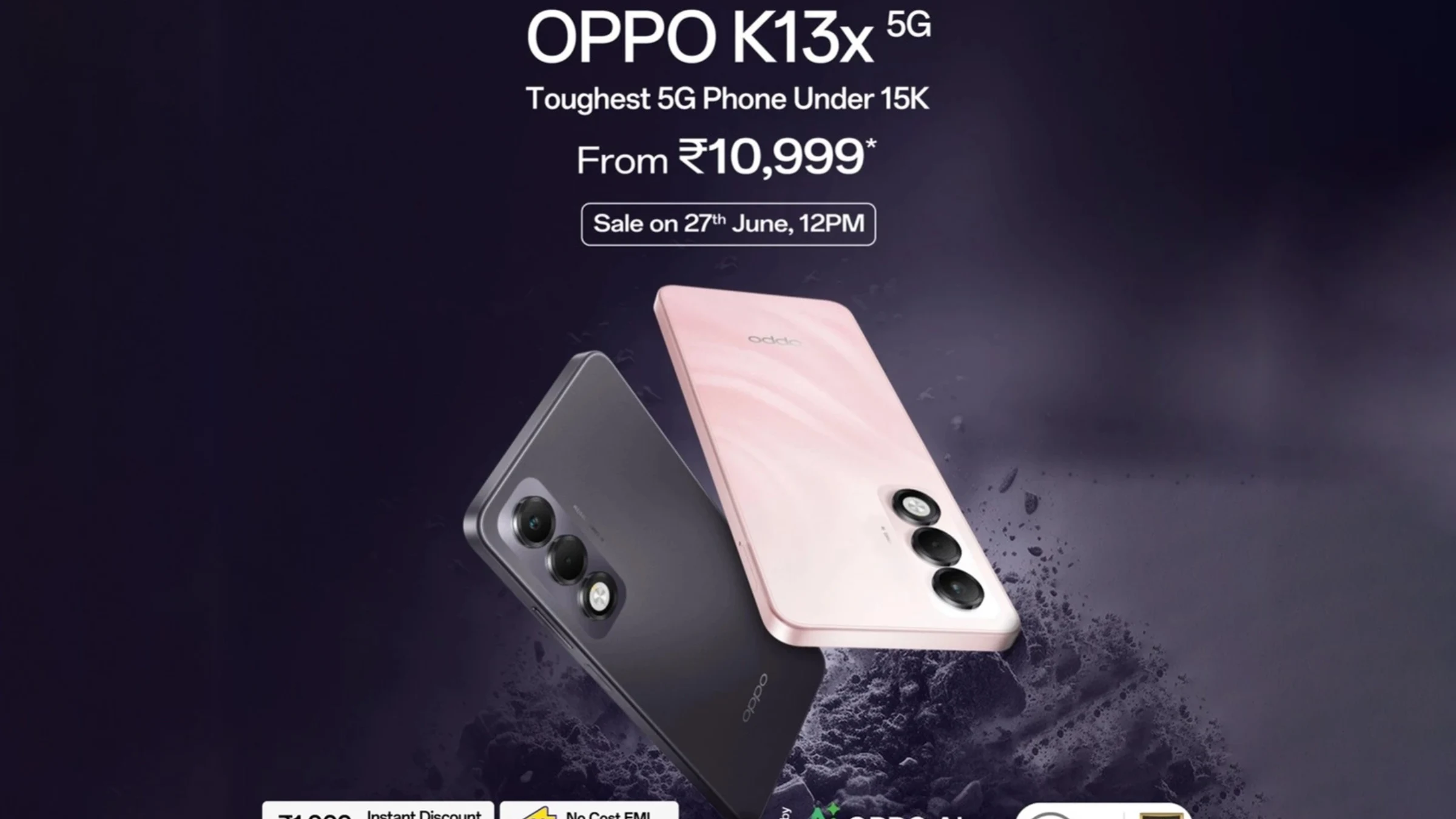सिर्फ ₹11,999 में लॉन्च हुआ OPPO K13x 5G दमदार बैटरी फास्ट चार्जिंग और जबरदस्त परफॉर्मेंस के साथ