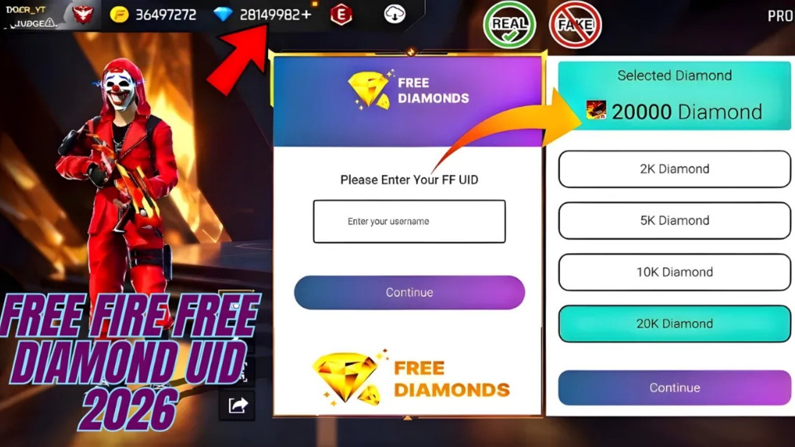 Free Fire Free Diamond UID 2026