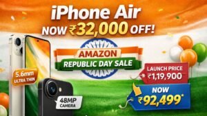 4 महीने पहले लॉन्च हुआ iPhone Air अब 32,000 रुपये सस्ता, Amazon Republic Day Sale की बड़ी डील