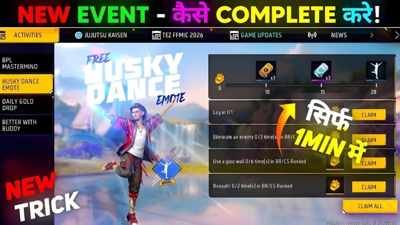 Free Husky Dance Emote Event