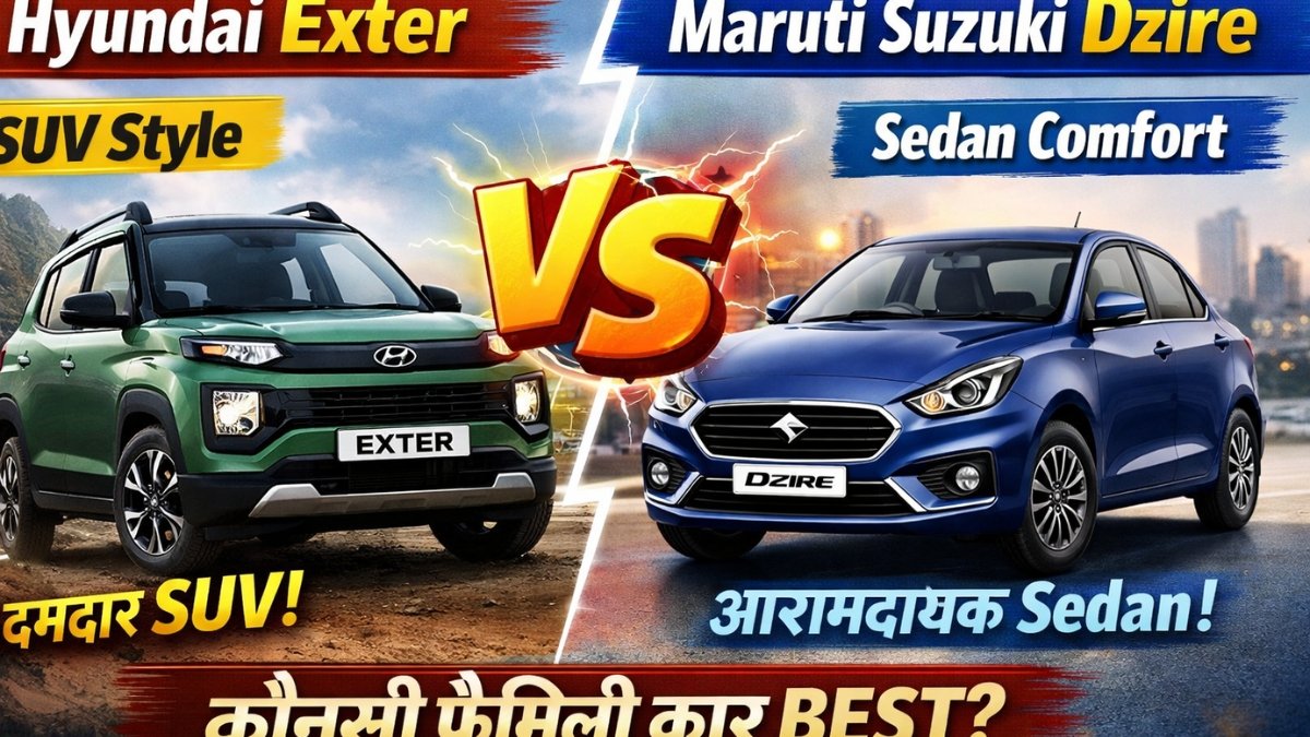 Hyundai Exter vs Maruti Suzuki Dzire