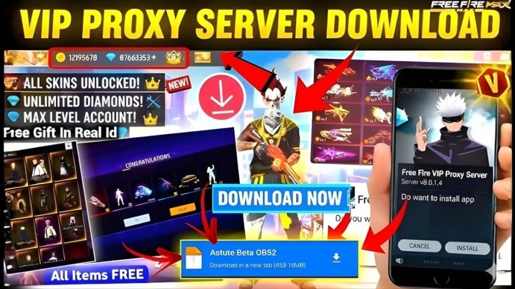Free Fire VIP Proxy Server APK Download