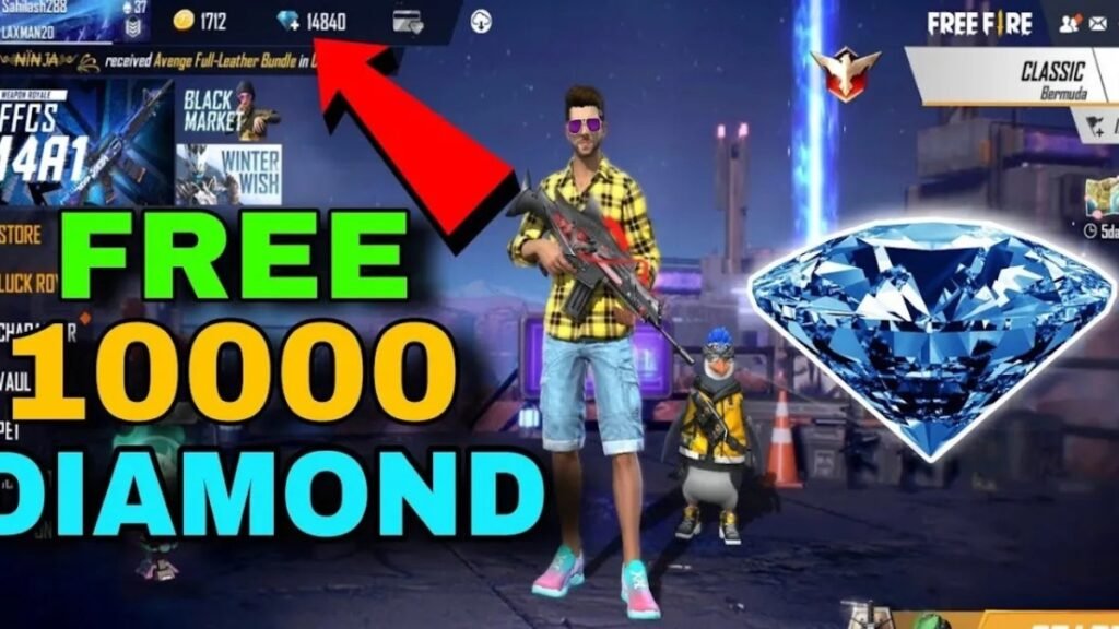 Free Fire 10000 Diamond Tricks