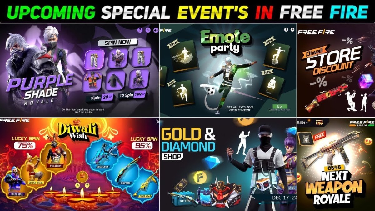 Free Fire India Upcoming Events