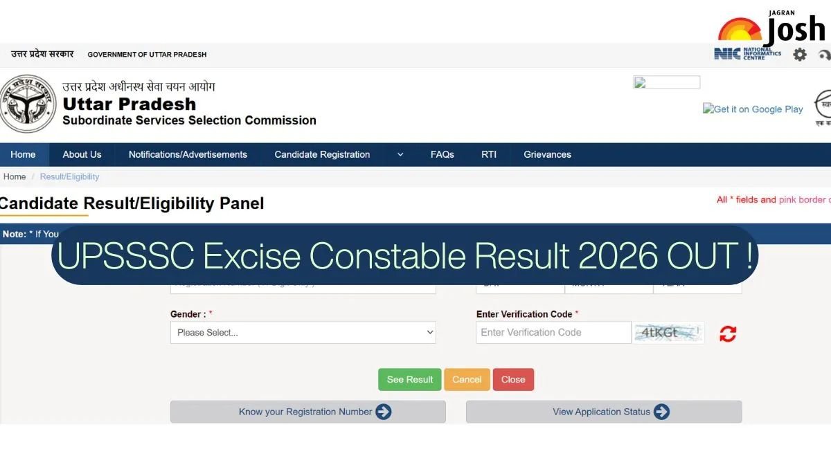 UPSSSC Excise Constable Result 2026