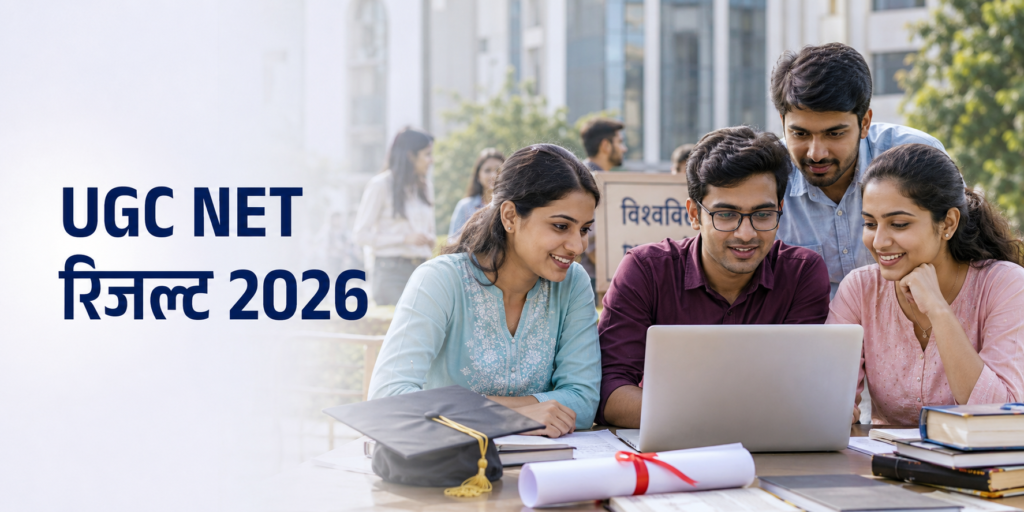 UGC NET Result 2026 देखते हुए विश्वविद्यालय के विद्यार्थी