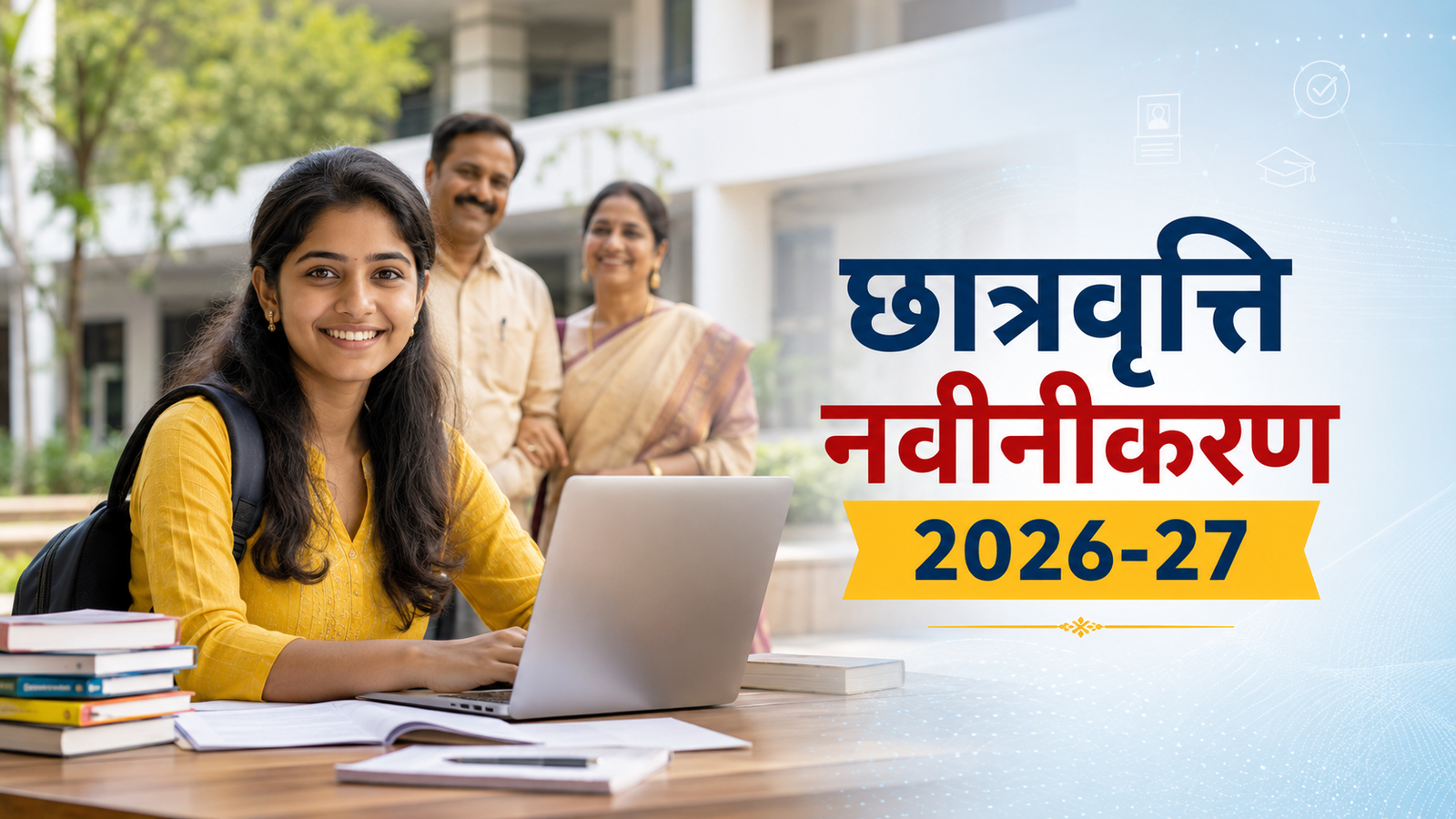 PM-USP Scholarship 2026-27 Renewal के लिए आवेदन करती छात्रा