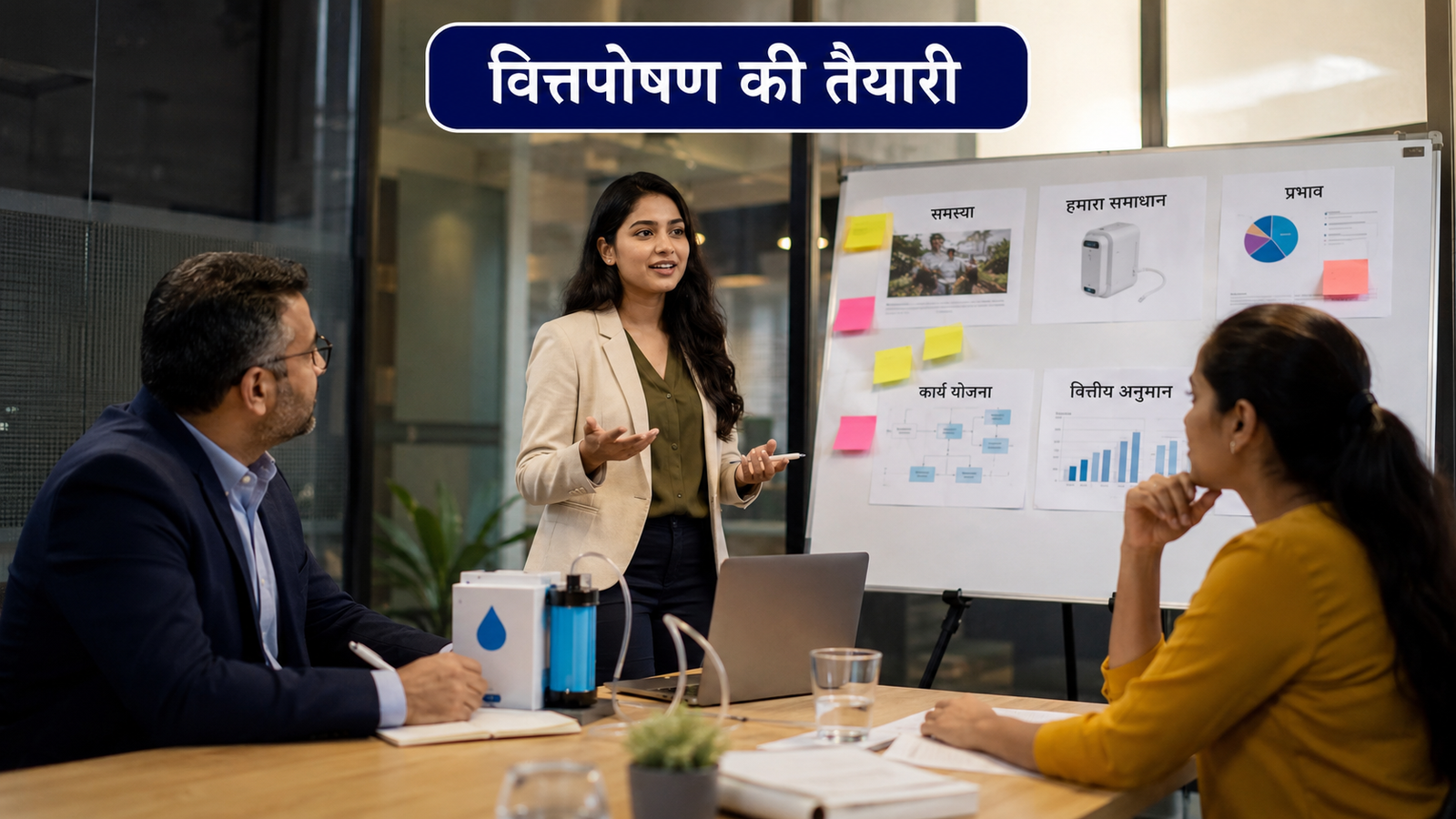 Startup India Government Schemes 2026 के लिए Funding Pitch देती Founder