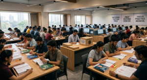 NTA Exam System में बदलाव के बाद प्रतियोगी परीक्षा की तैयारी करते छात्र