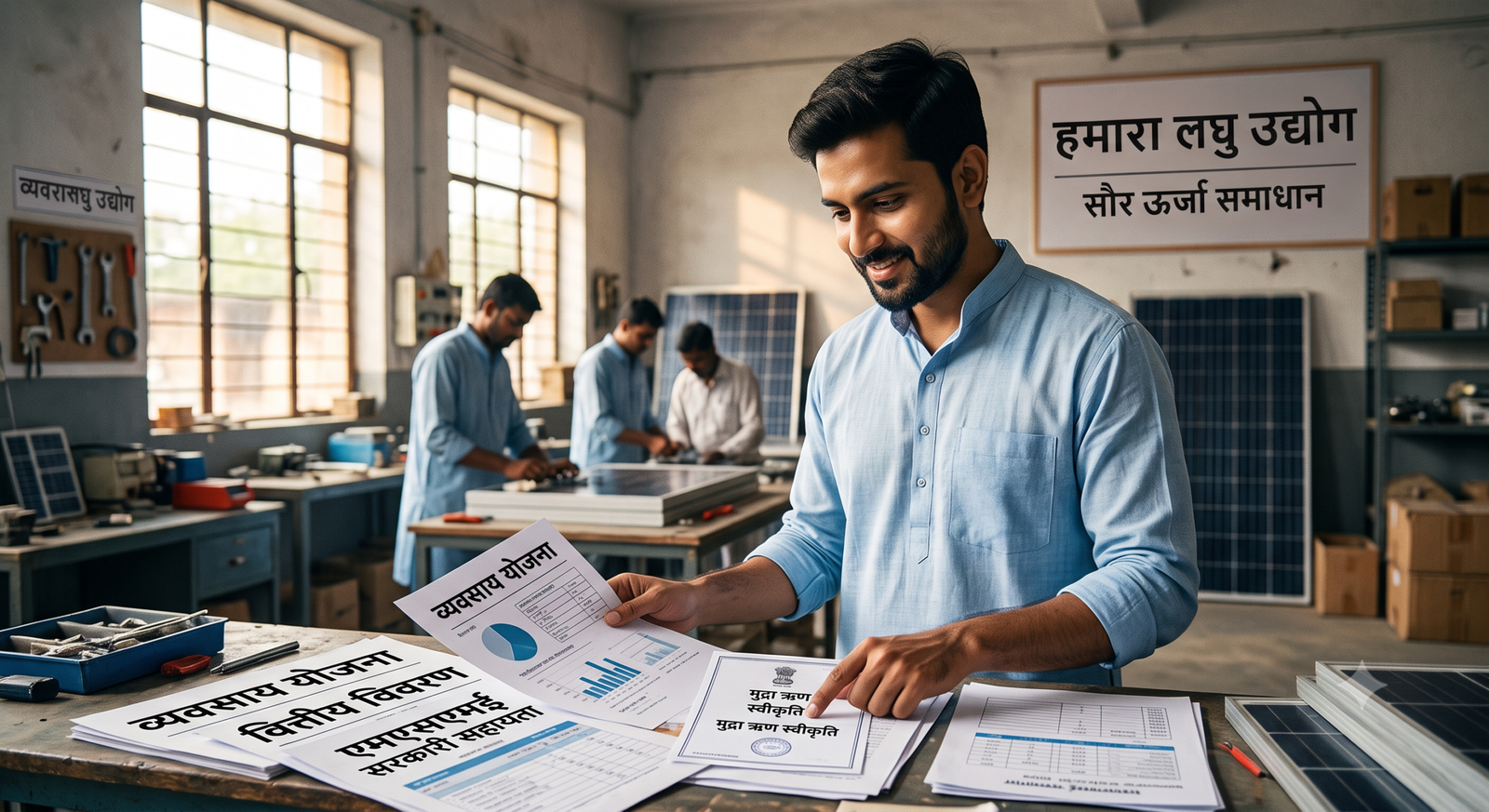 PMEGP Scheme 2026 के तहत बिजनेस शुरू करता युवा उद्यमी
