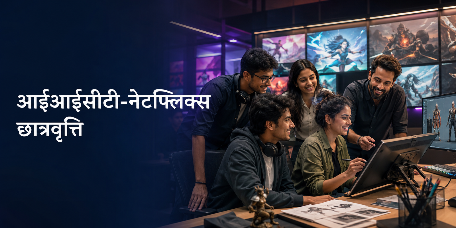 IICT Netflix Scholarship 2026 का आवेदन करते युवा