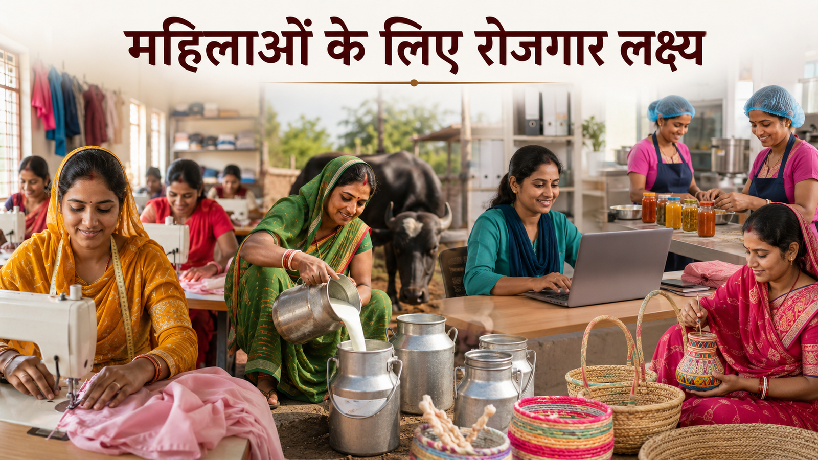 Bihar Women Employment 2026 के तहत अलग-अलग रोजगार करती महिलाएं