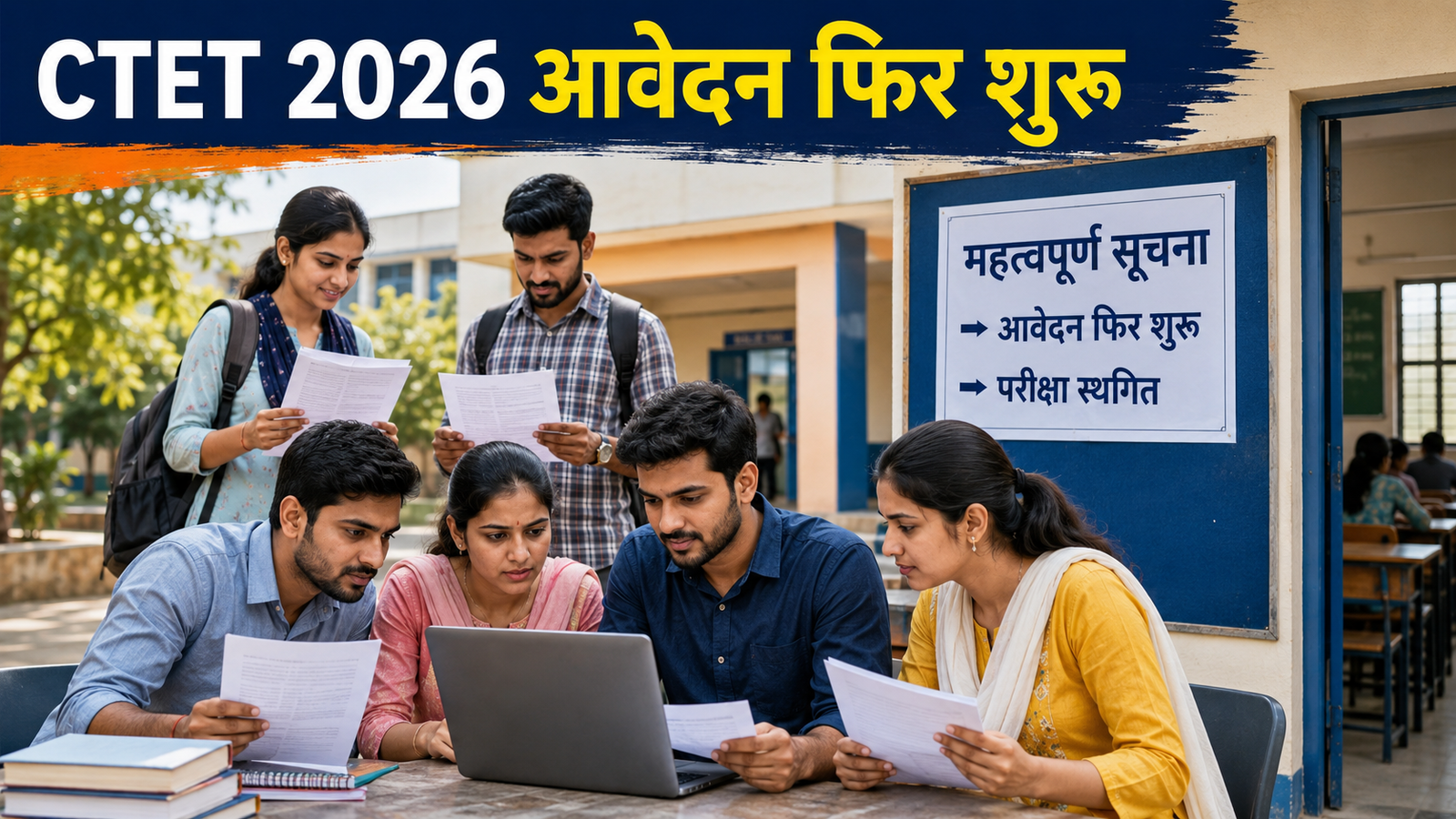 CTET 2026 Application दोबारा शुरू होने की जानकारी देखते शिक्षक अभ्यर्थी