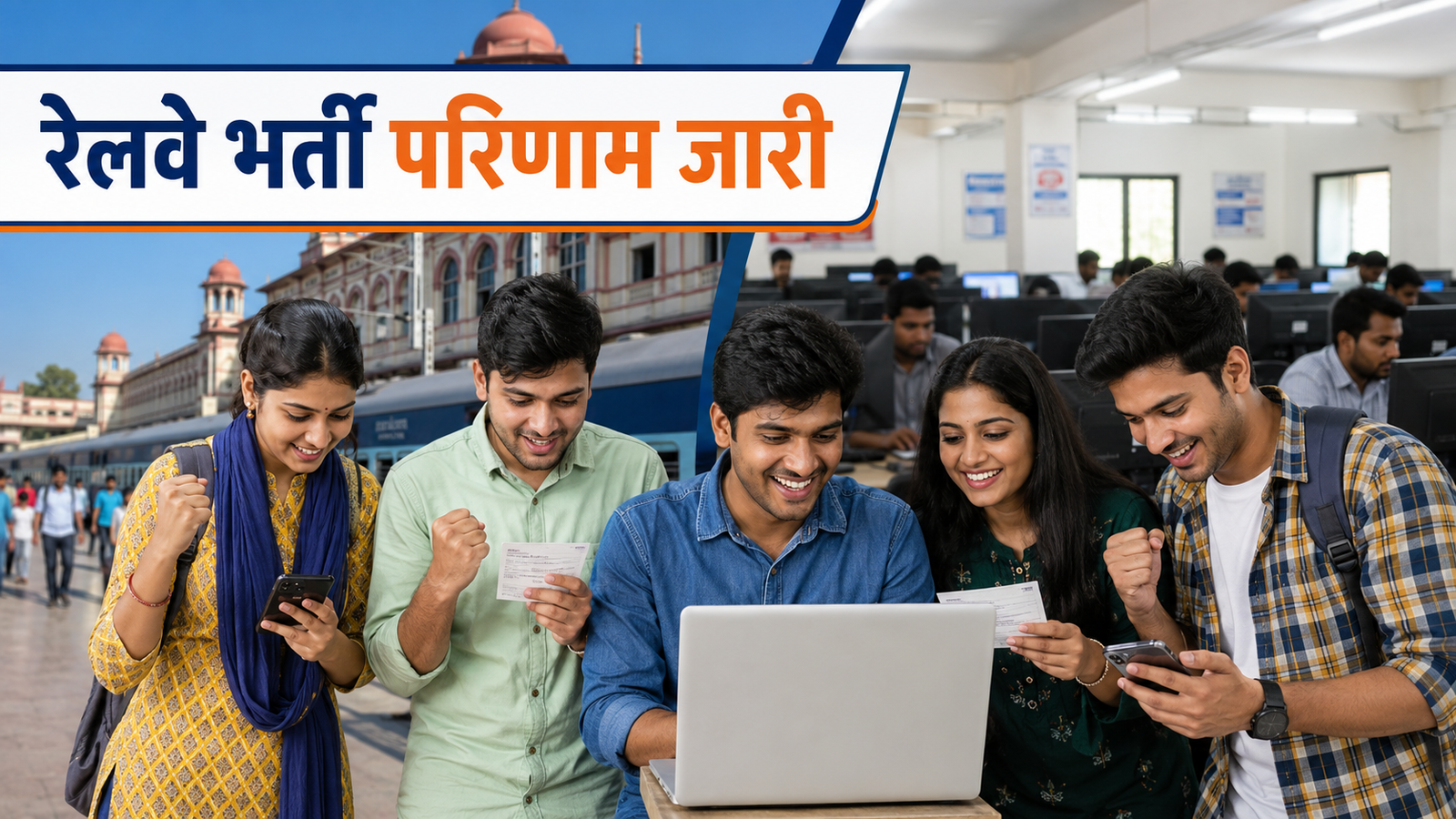 RRB NTPC UG Result 2026 जारी होने पर परिणाम देखते उम्मीदवार