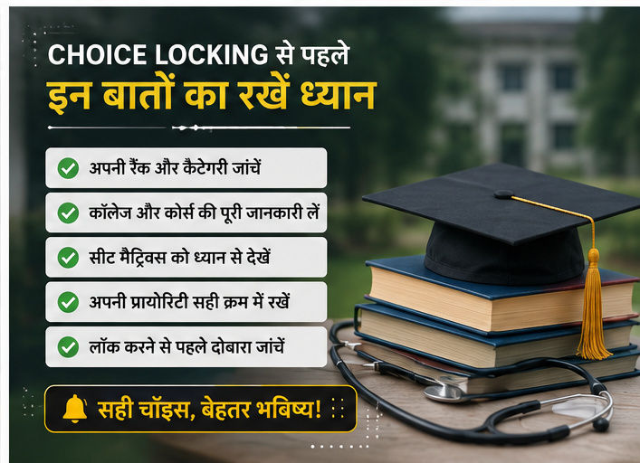 NEET UG Counselling 2026 Choice Locking से पहले जरूरी बातें
