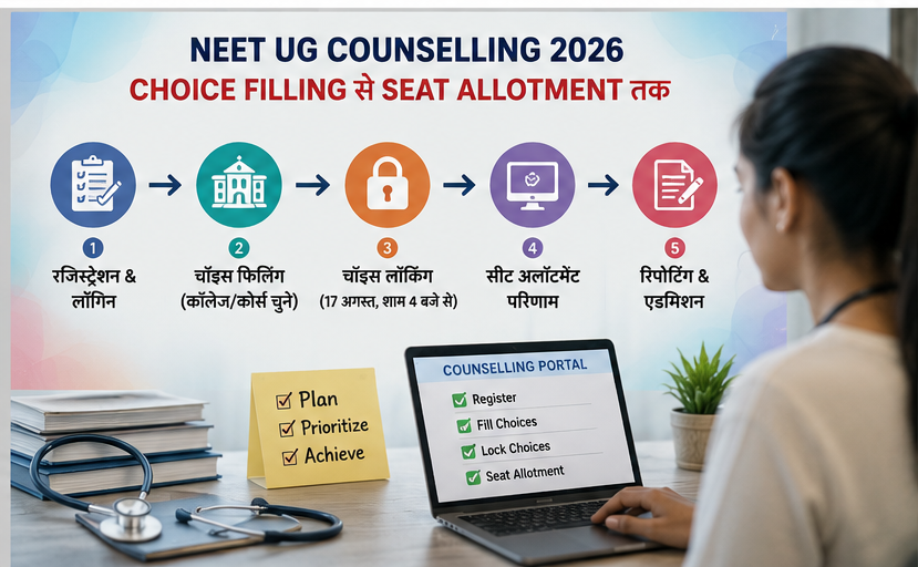 NEET UG Counselling 2026 Choice Filling Choice Locking और Seat Allotment
