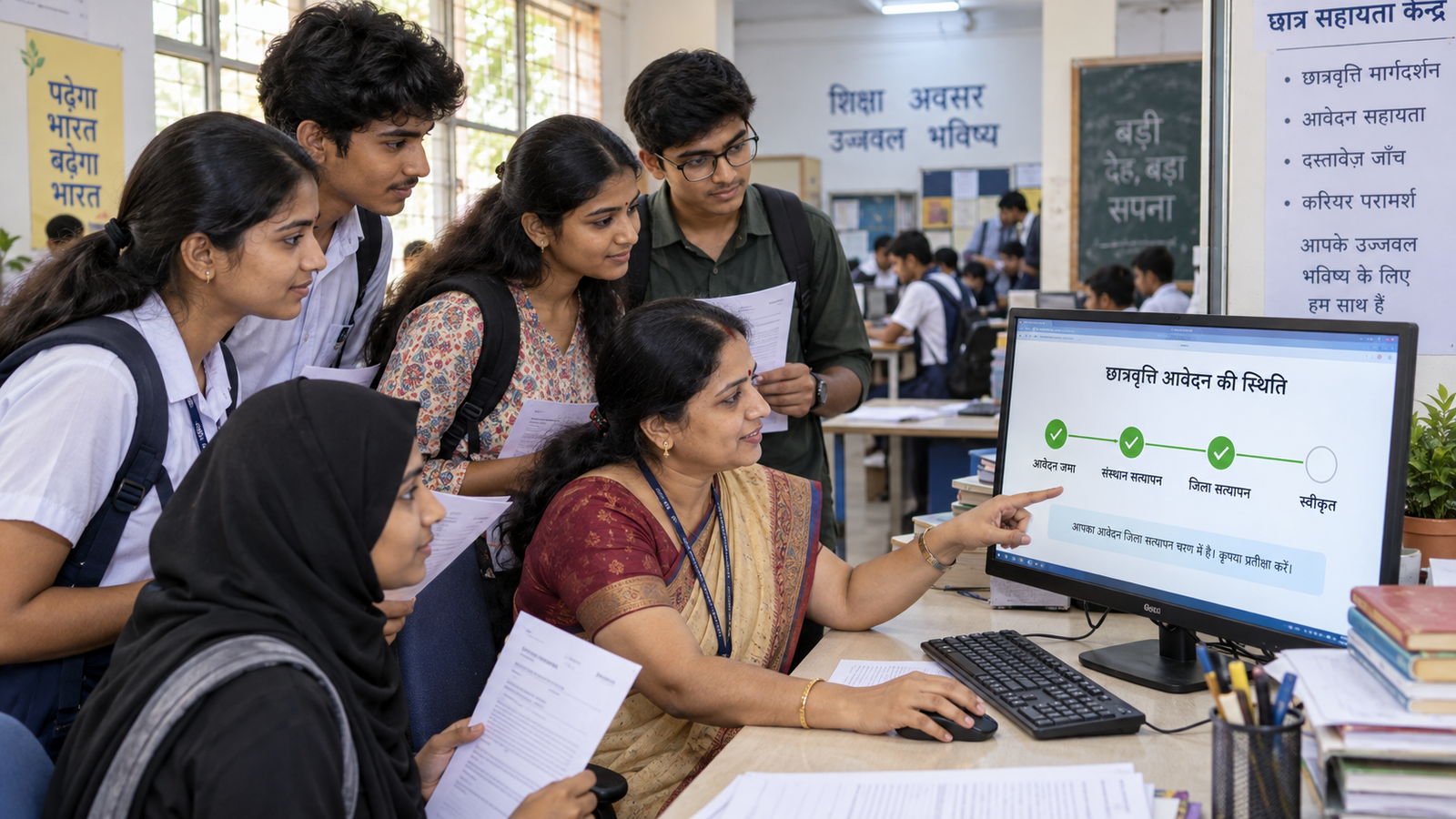 National Scholarship Portal 2026 application status देखते विद्यार्थी