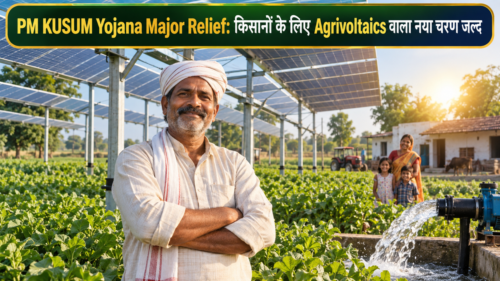 PM KUSUM Yojana के नए Agrivoltaics चरण से लाभ की उम्मीद करता किसान