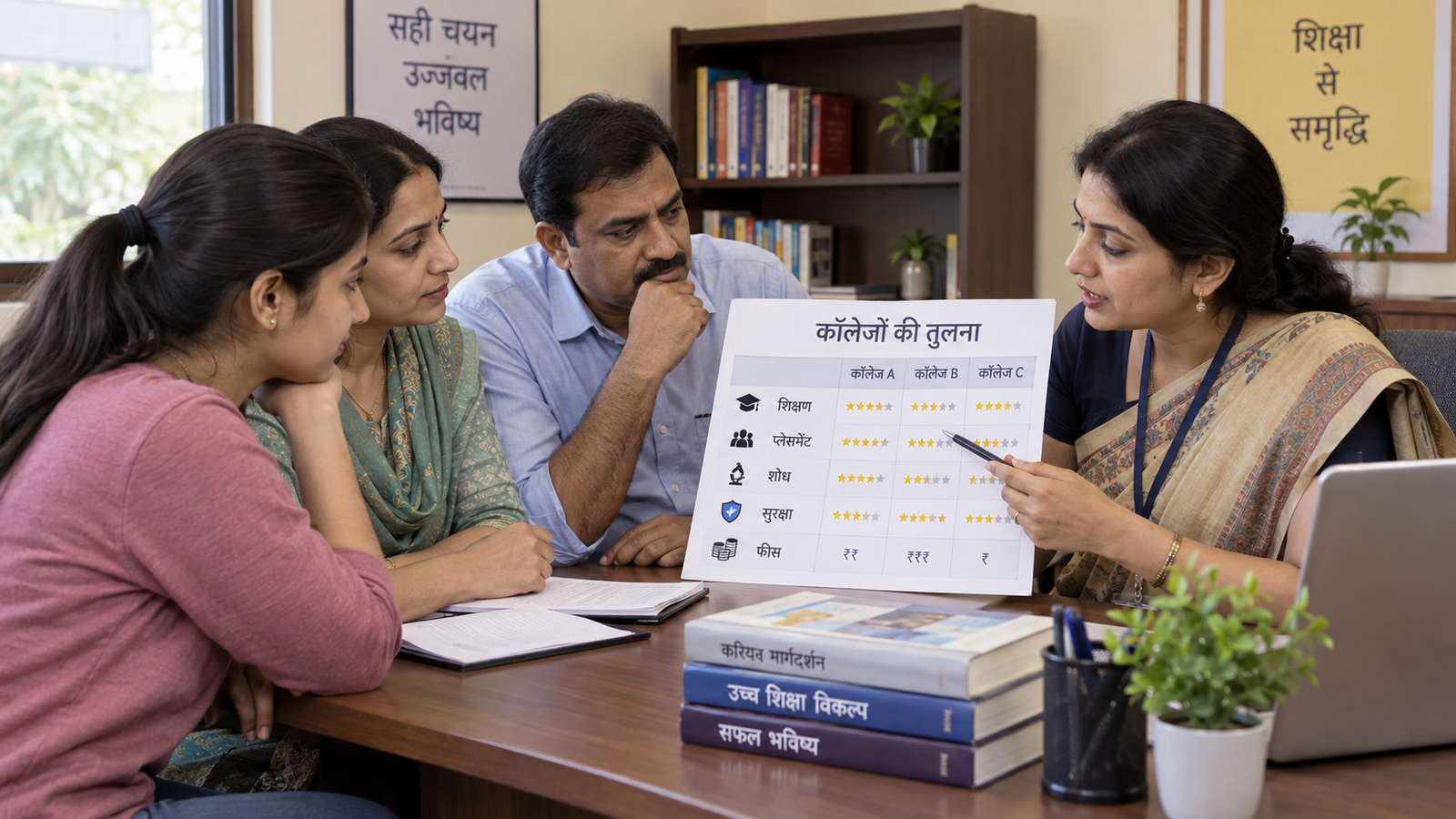 NIRF Ranking 2026 के बाद कॉलेज परिसर की सुविधाएँ जाँचते विद्यार्थी 