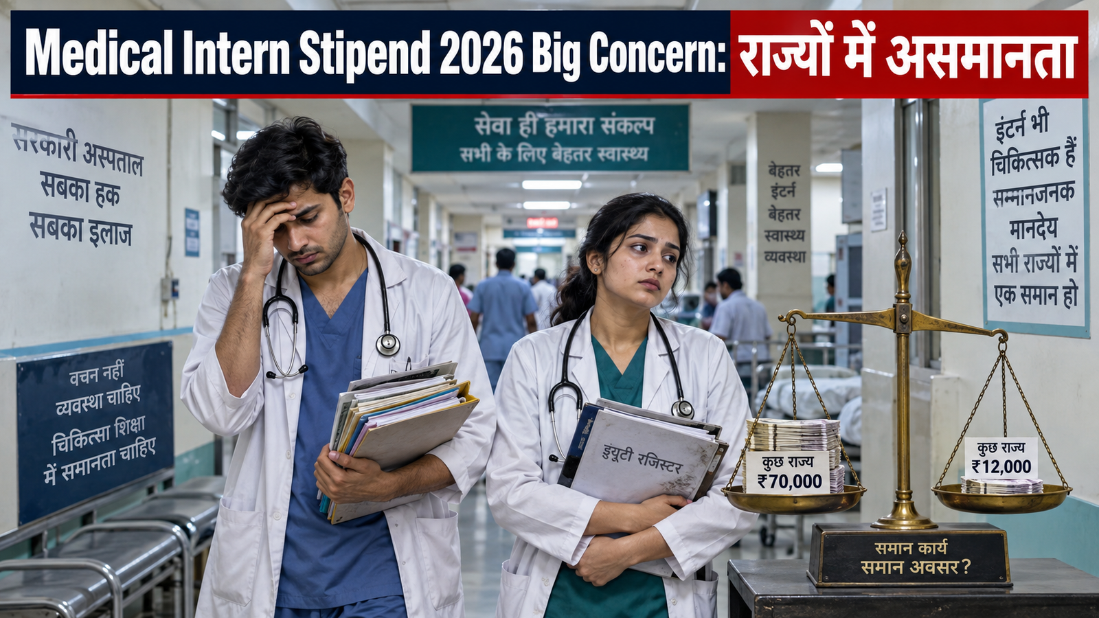 Medical Intern Stipend 2026 में असमान भुगतान से परेशान डॉक्टर