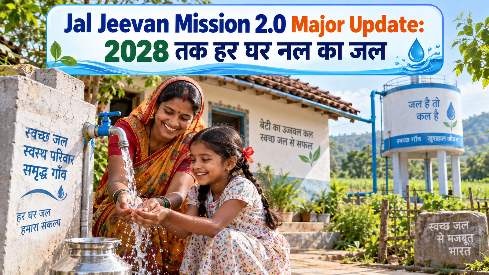 Jal Jeevan Mission 2.0 में ग्रामीण परिवार को नल से स्वच्छ जल