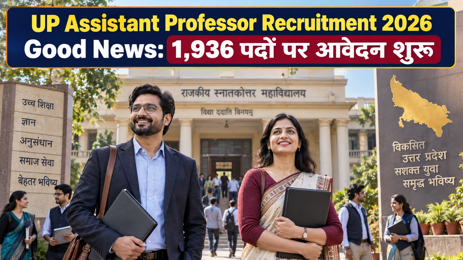 UP Assistant Professor Recruitment 2026 के 1,936 पदों की भर्ती