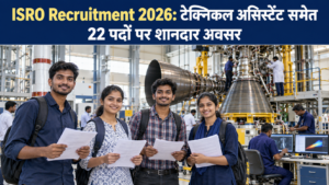 ISRO Recruitment 2026 में टेक्निकल असिस्टेंट समेत 22 पदों के लिए आवेदन करते युवा