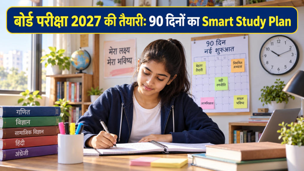 Board Exam Preparation 2027 के लिए 90 दिनों का अध्ययन कार्यक्रम