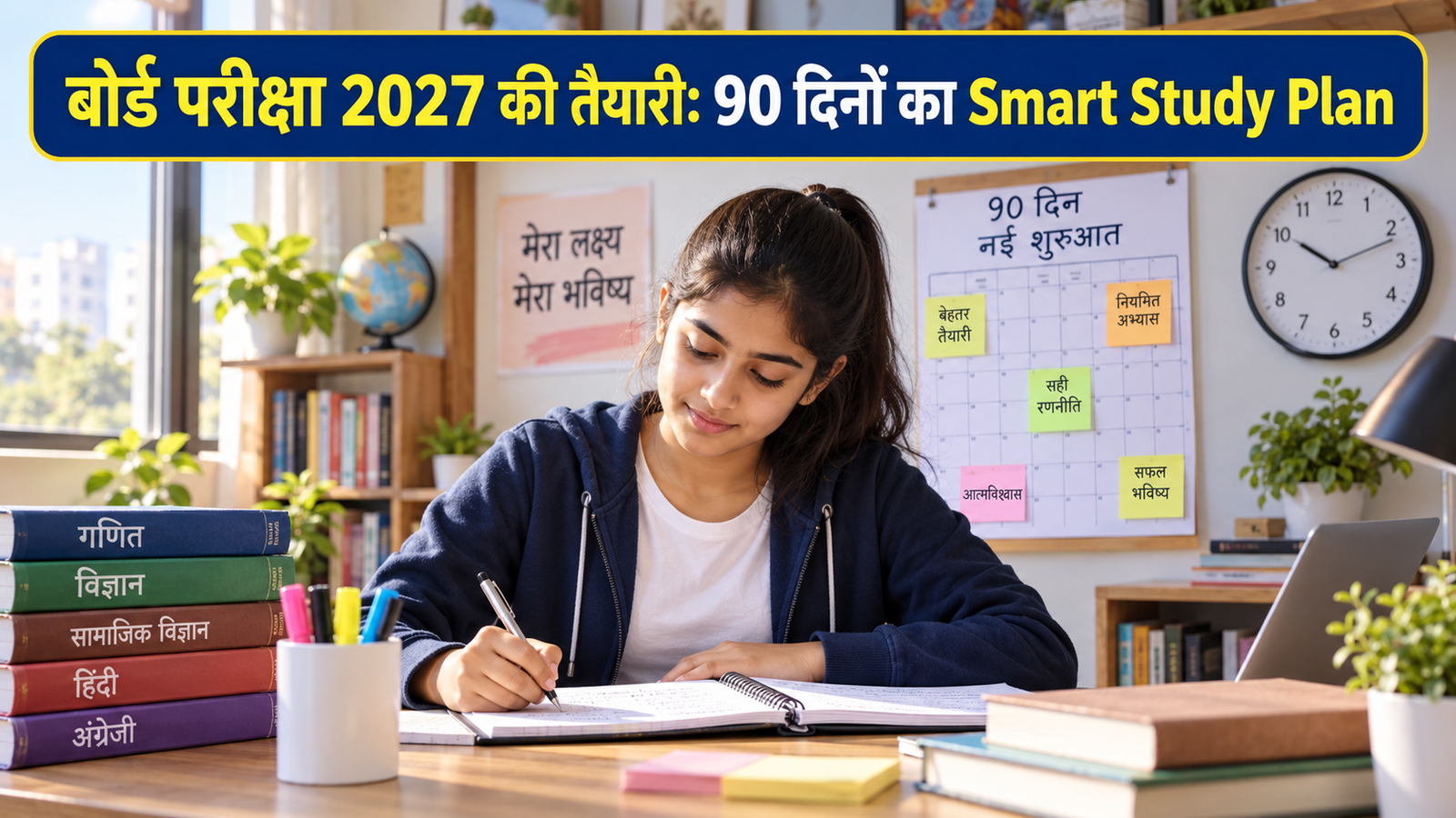 Board Exam Preparation 2027 के लिए 90 दिनों का अध्ययन कार्यक्रम