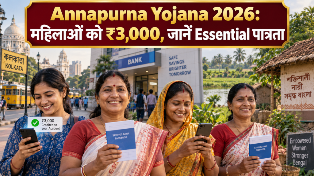 Annapurna Yojana 2026 में महिलाओं को ₹3,000 की मासिक सहायता