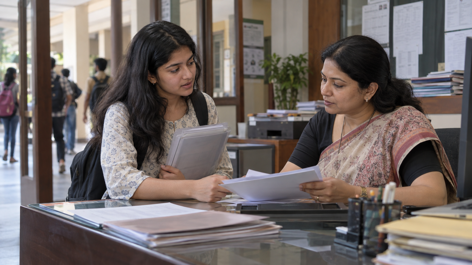 Academic Bank of Credits के माध्यम से Credit Transfer की जानकारी लेती छात्रा