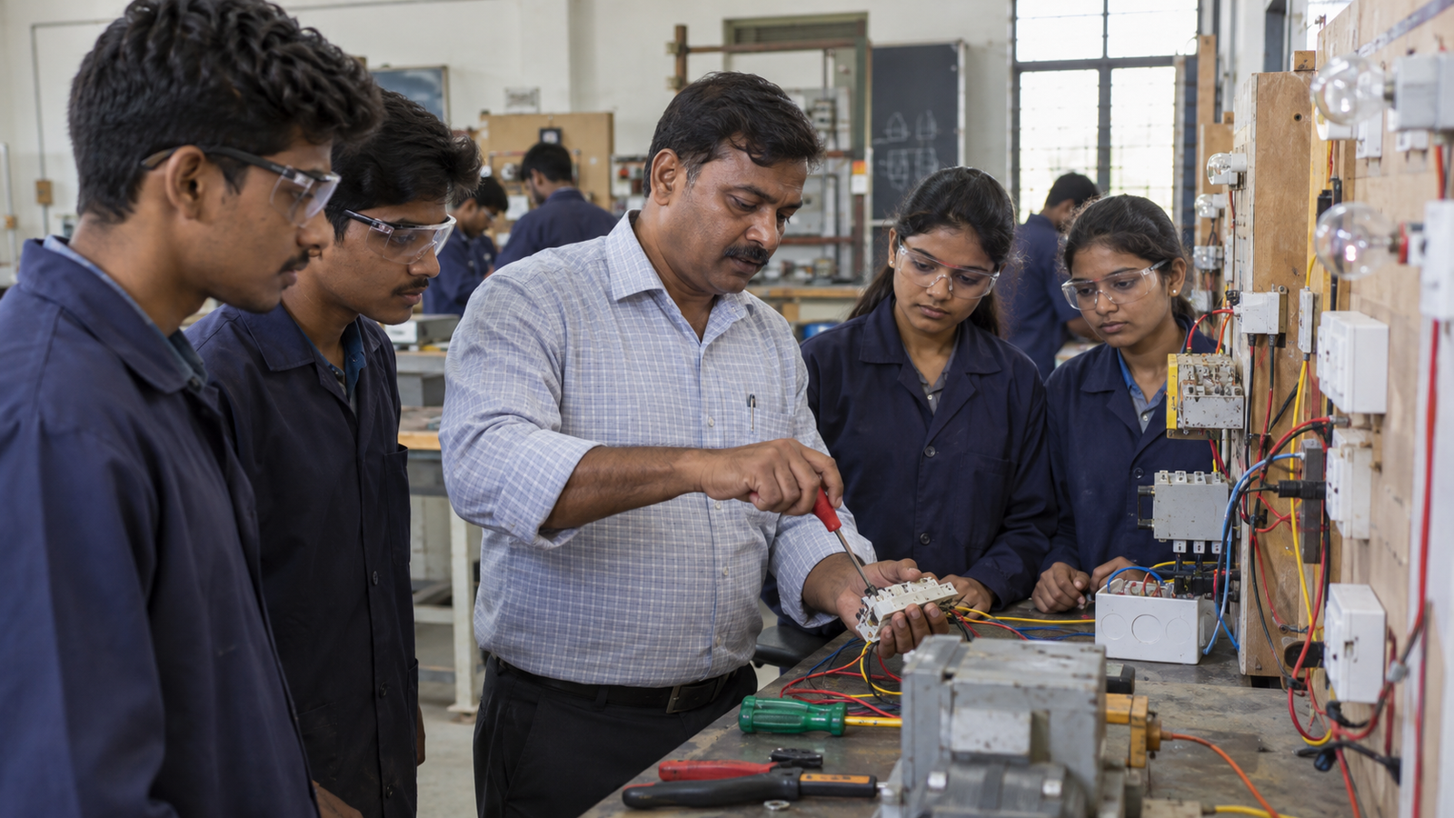 National Credit Framework 2026 के अंतर्गत Skill Training लेते विद्यार्थी