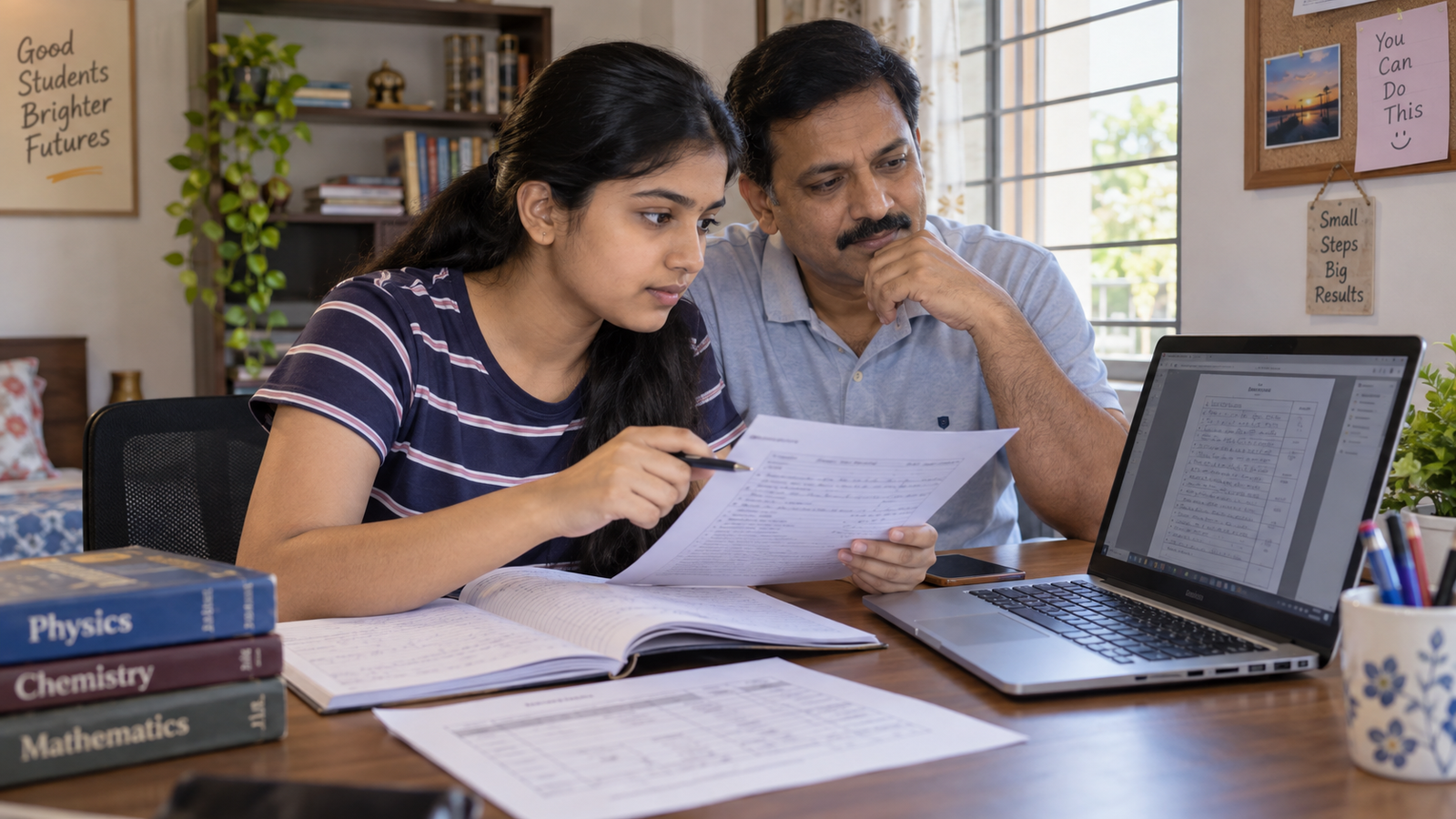 Digital Evaluation answer sheet की जाँच करता विद्यार्थी