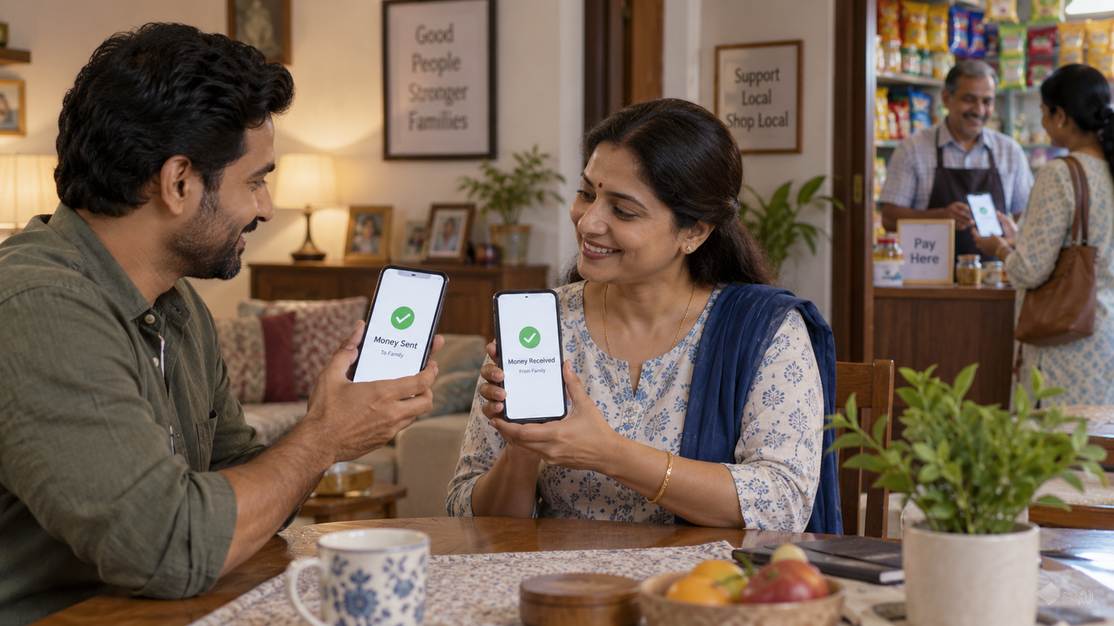 UPI Charges के बिना परिवार के सदस्यों के बीच P2P transfer